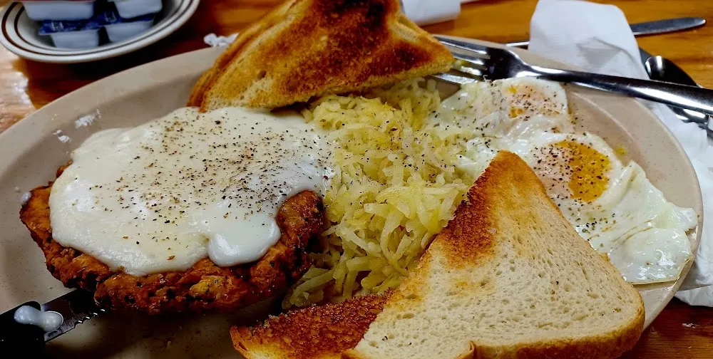 Chicken Fried Steak with Eggs
